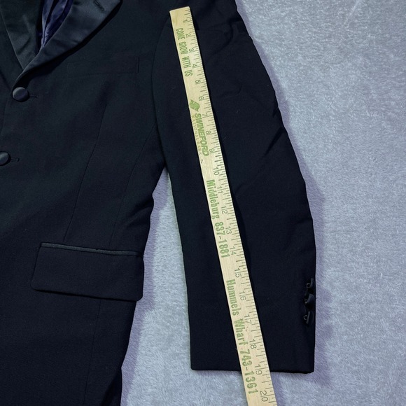 Chaps Ralph Lauren Men's Black Wool Formal Tuxedo Blazer Coat Made in USA Career - Picture 5 of 16